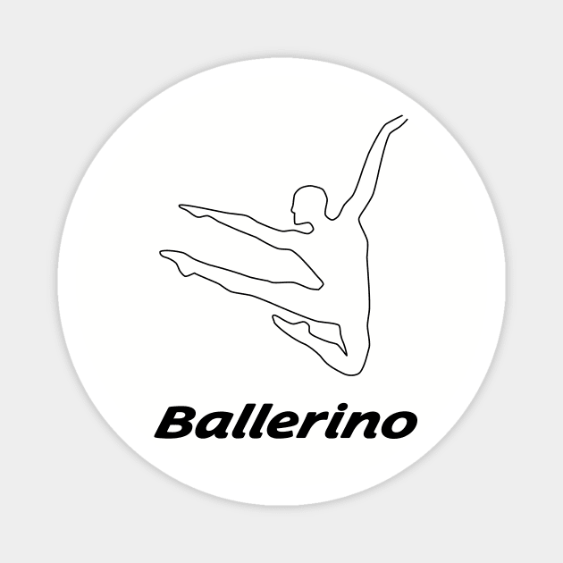 Ballerino Magnet by PixHailDesigns